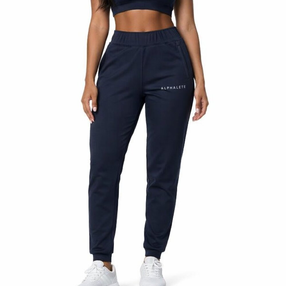 Alphalete Unisex Black Drawstring Tapered Joggers Sweatpants Activewear Sz Large